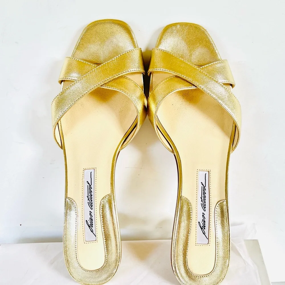 Brian Atwood champagne gold